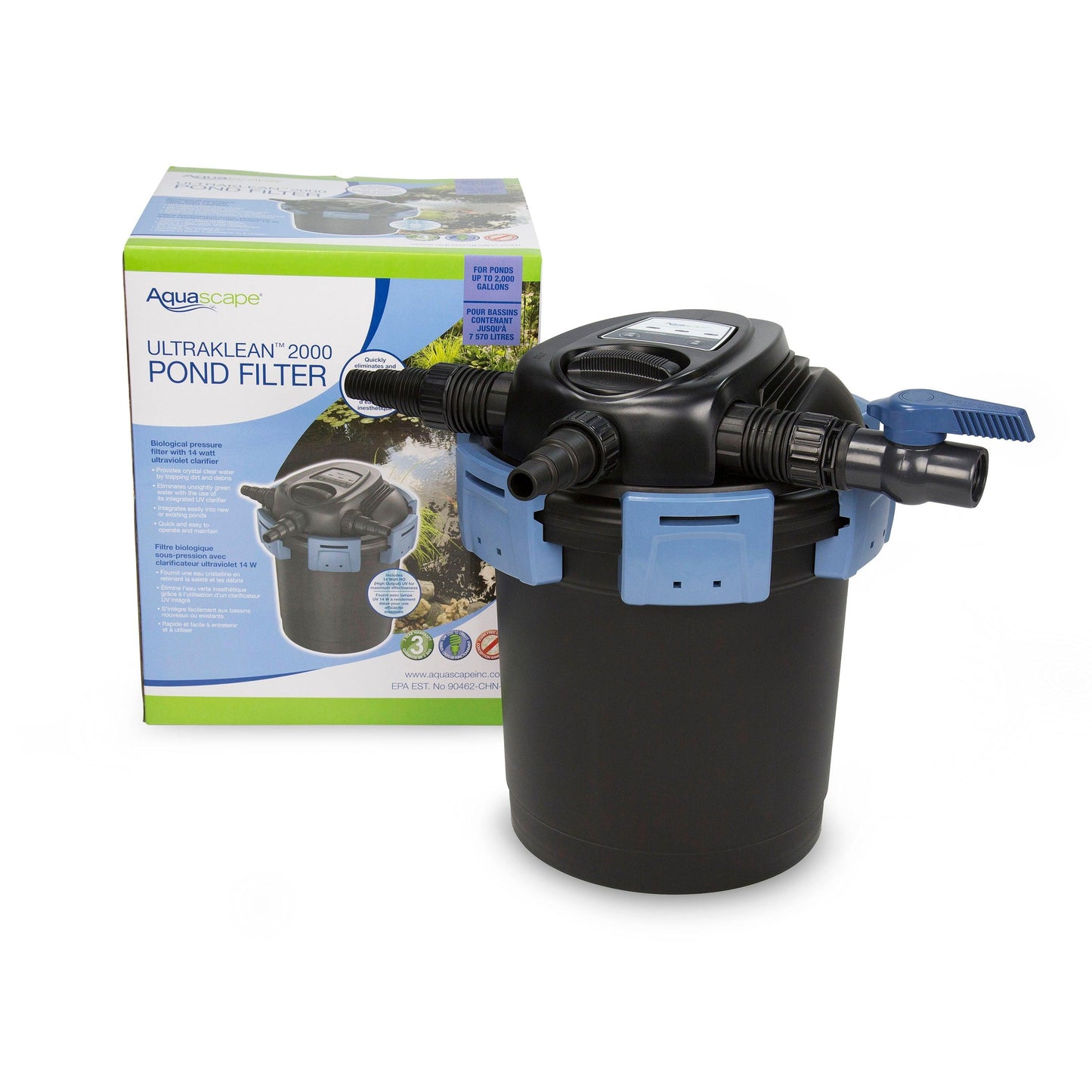 UltraKlean™ 2000 Pond Filter Powerful Ultraviolet Clarifier Aquascape With Box Package