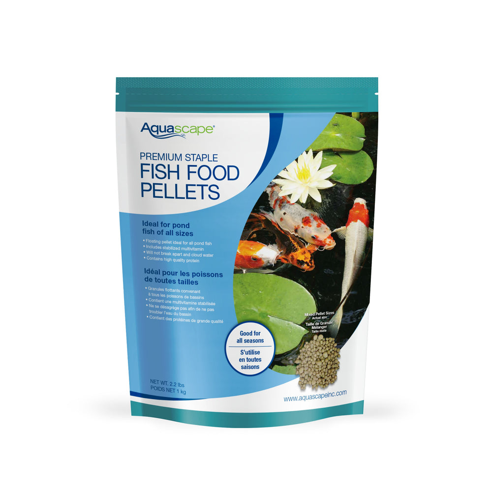 Aquascape Premium Staple Fish Food Pellets.