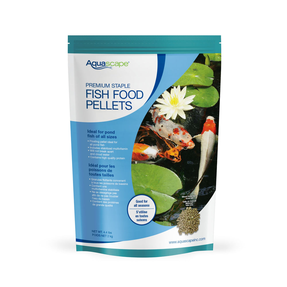 Aquascape Premium Staple Fish Food Pellets.