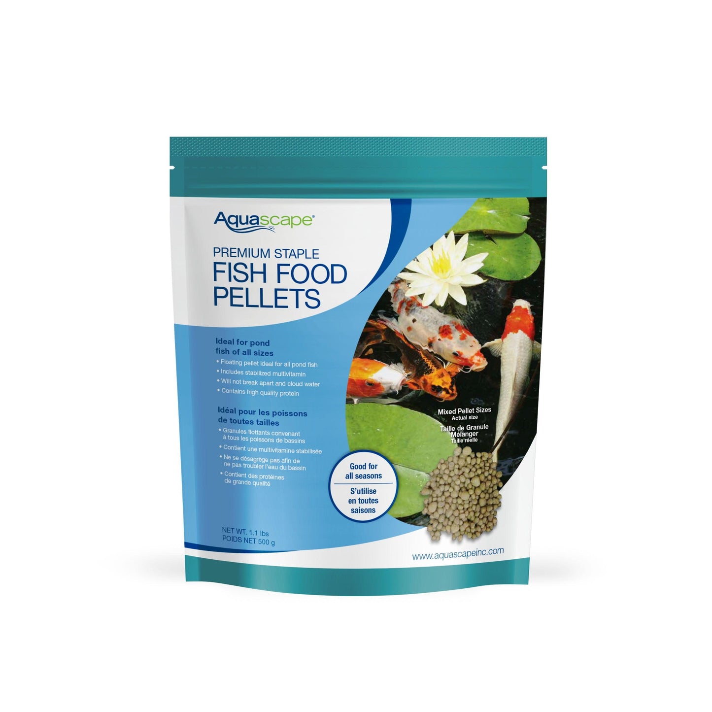 Aquascape Premium Staple Fish Food Mixed Pellets