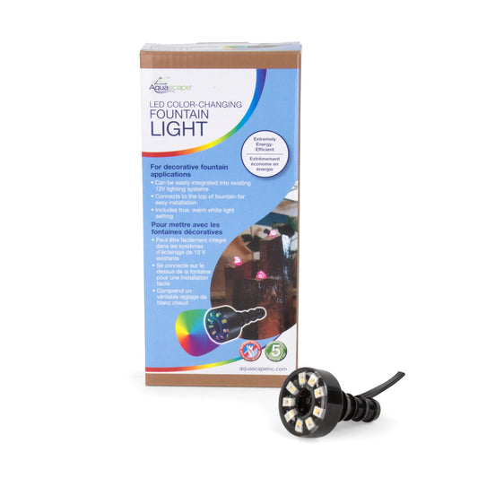 Aquascape Color-Changing Fountain Lights Box.