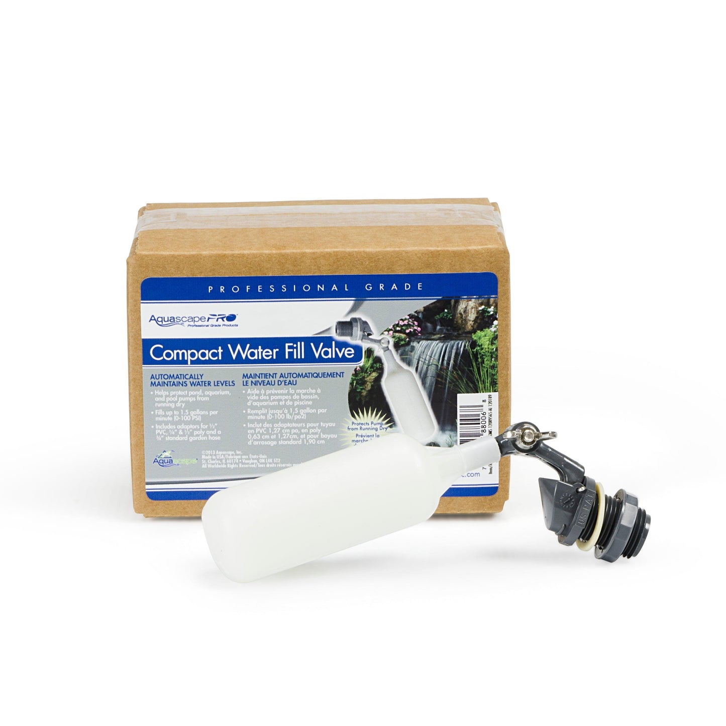 Aquascape Compact Fill Valve - Automatically Adds Water