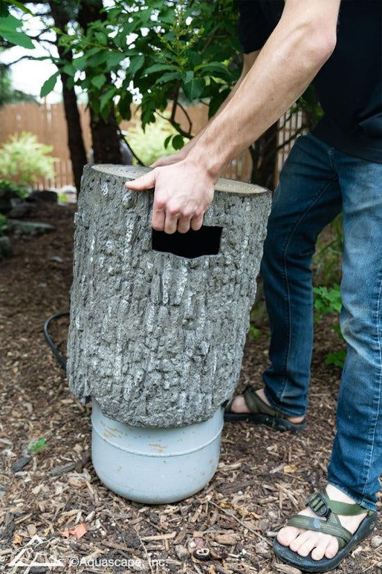 Aquascape Faux Stump Propane Tank Cover, Landscape Components